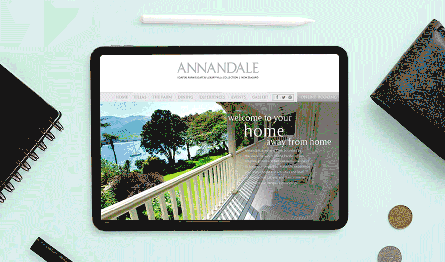 Annandale Luxury Lodge Website design